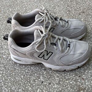 New Balance Light Gray Mesh & Synthetic Sneakers